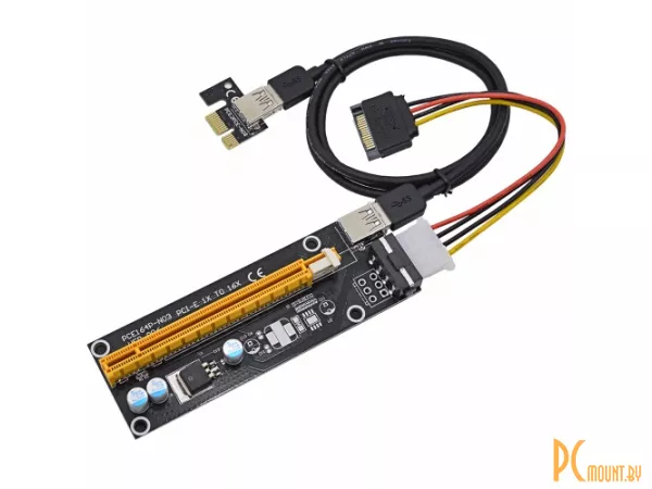 Райзер (удлинитель) PCI EXpress x1-to-x16 ver 9 (SATA, USB3.0) OEM