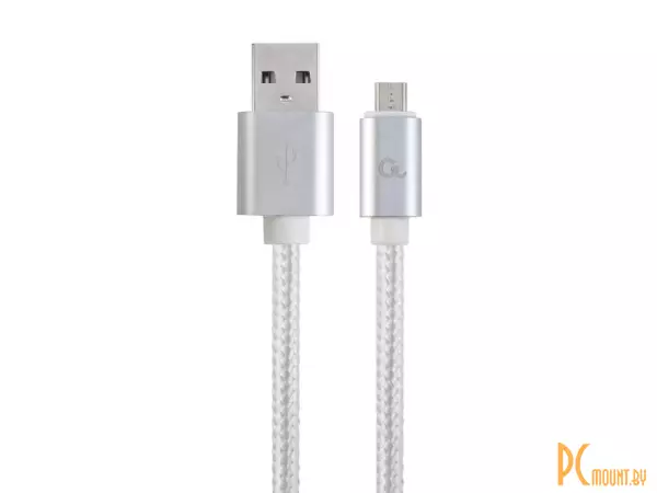Кабель USB 2.0 USB->MicroUSB Gembird CCB-mUSB2B-AMBM-6-S, 1.8m, White