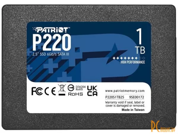 SSD 1TB Patriot P220S1TB25 25" SATA-III