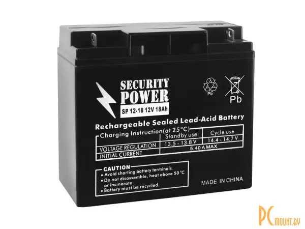 Источник бесперебойного питания UPS Аккумулятор  Security Power SP 12-18 12V/18Ah